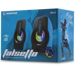 Rampage RMS-G7 FALSETTO 2.0 6 Watt RGB LED Blue Gaming Speaker